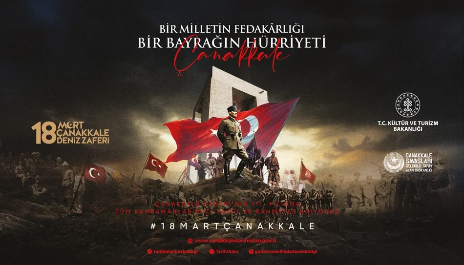 Çanakkale Deniz Zaferi’nin 111. yılı “Bir Milletin Fedakârlığı, Bir Bayrağın Hürriyeti” temasıyla anılacak
