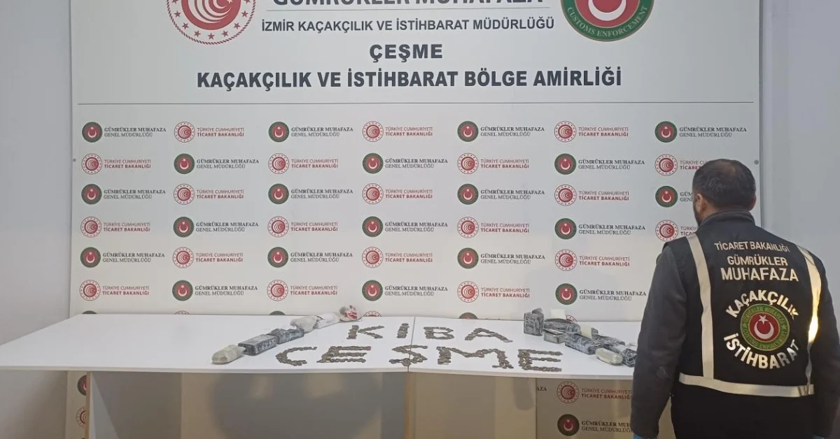 Çeşme Limanı’nda eser operasyonu: 7 bin 550 parça ele geçirildi