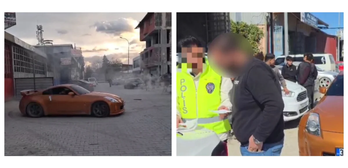 Drift yapan sürücüye ağır yaptırım