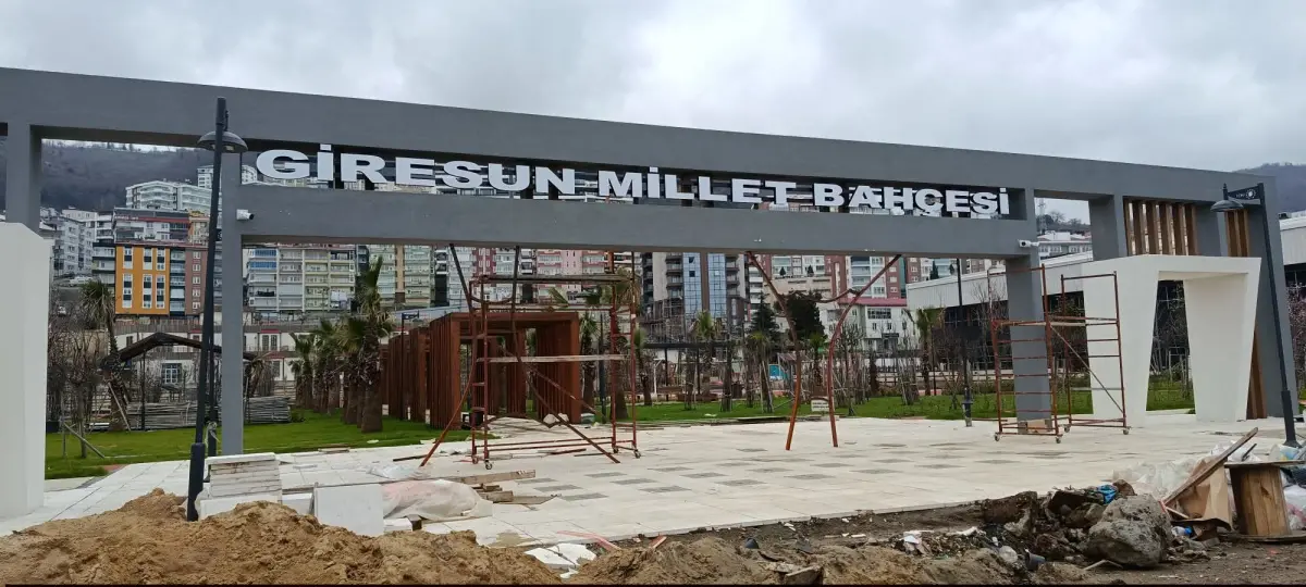 Giresun Millet Bahçesi inşaatı sona geldi