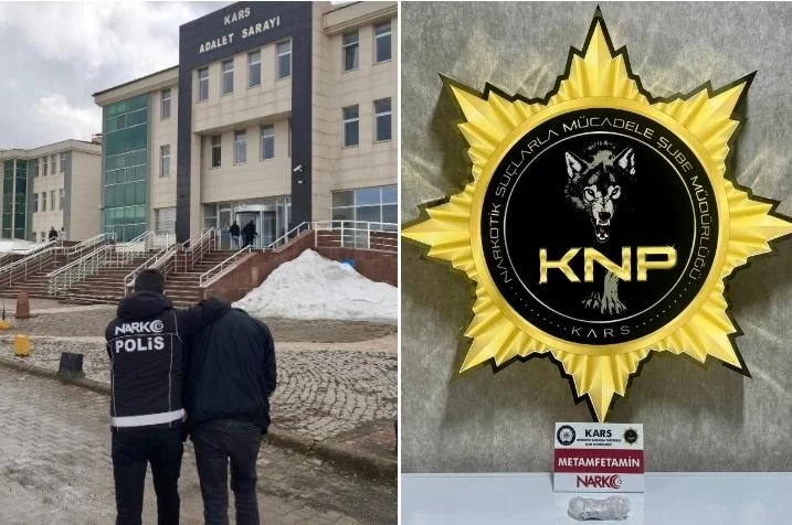 Kars’ta durdurulan araçta metamfetamin maddesi ele geçirildi