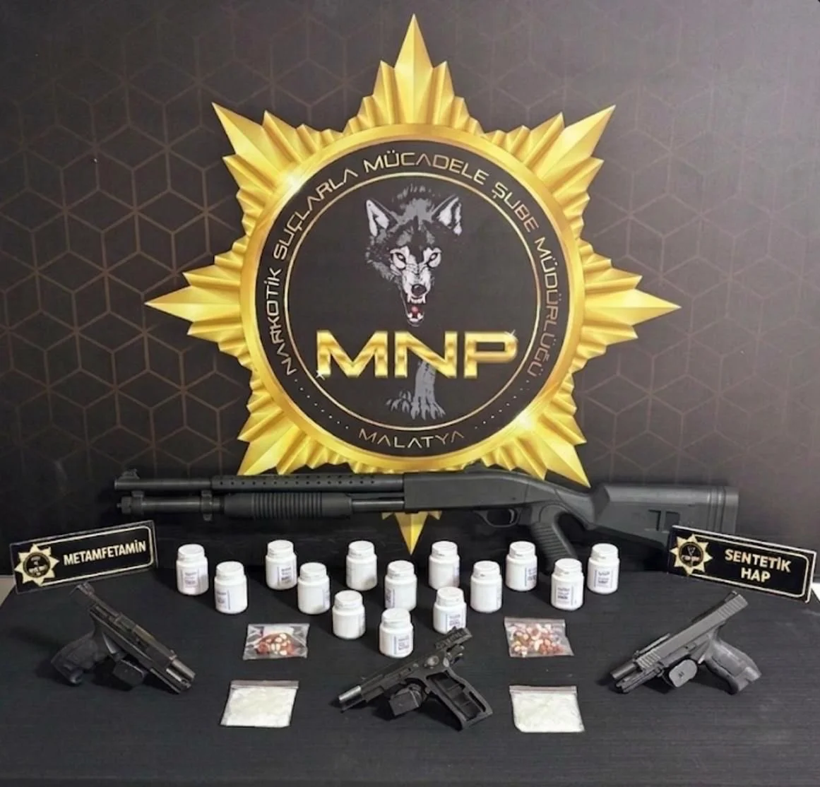 Malatya’da uyuşturucu ve silah operasyonu: 3 şüpheli yakalandı