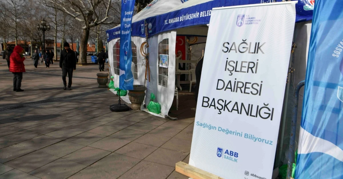 Ramazan ayına özel sağlık çadırı; ABB Ramazan ayına özel sağlık çadırı kurdu
