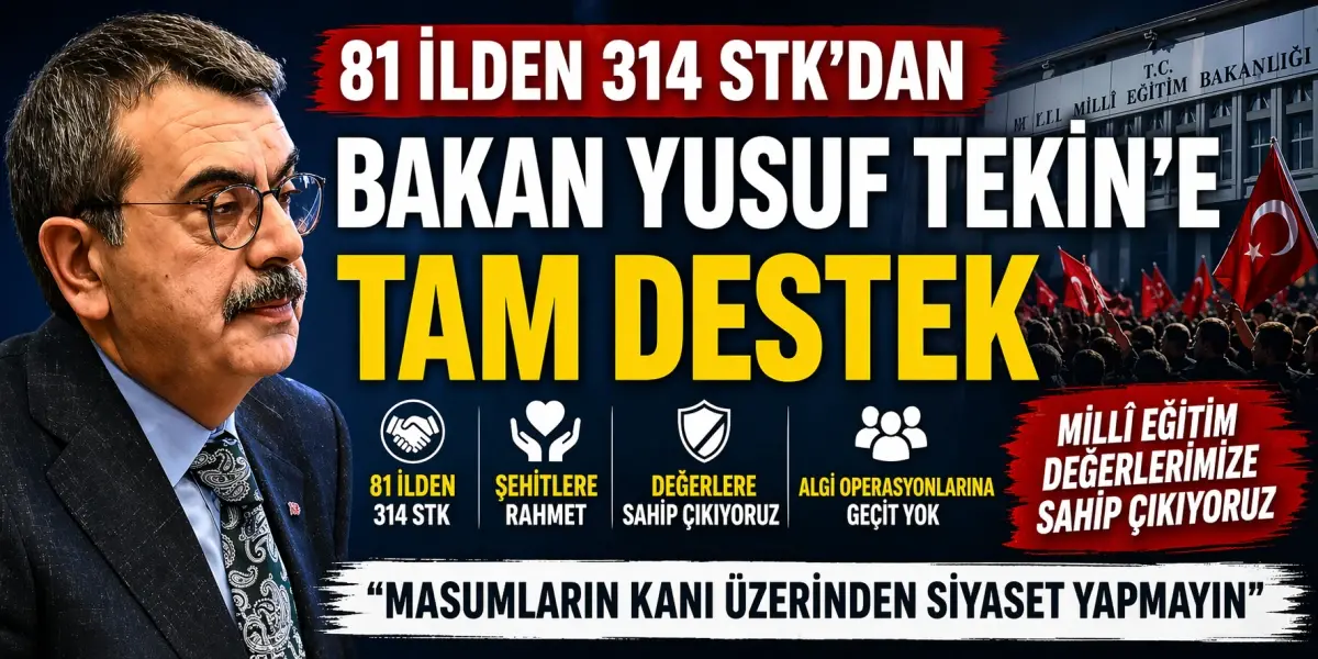 81 ilden 314 STK’dan Bakan Tekin’e destek açıklaması