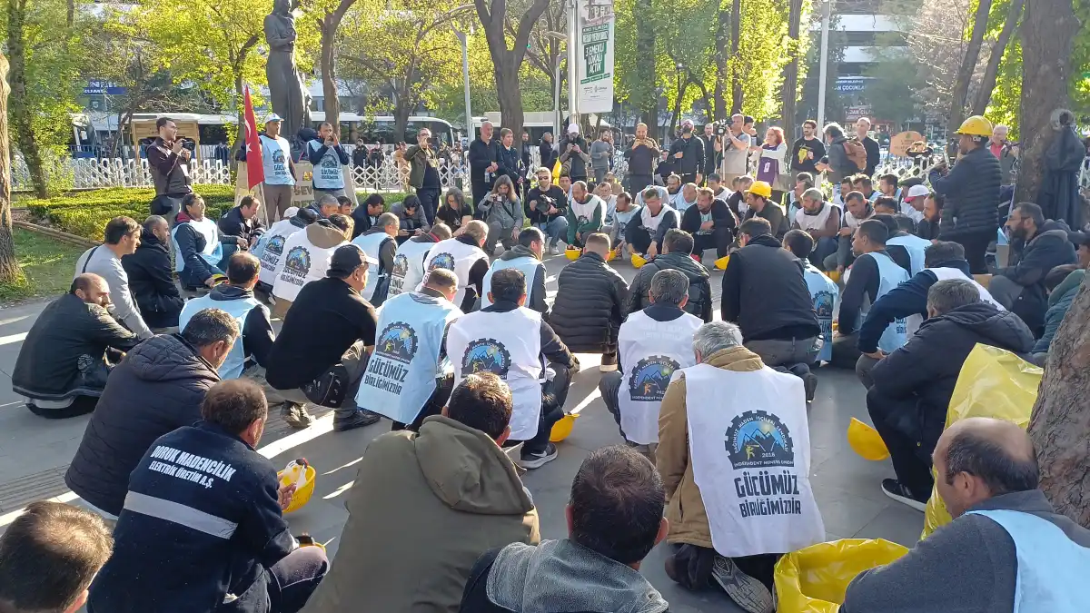 Ankara’da maden işçilerinin açlık grevi eylemi 6. gününde devam ediyor