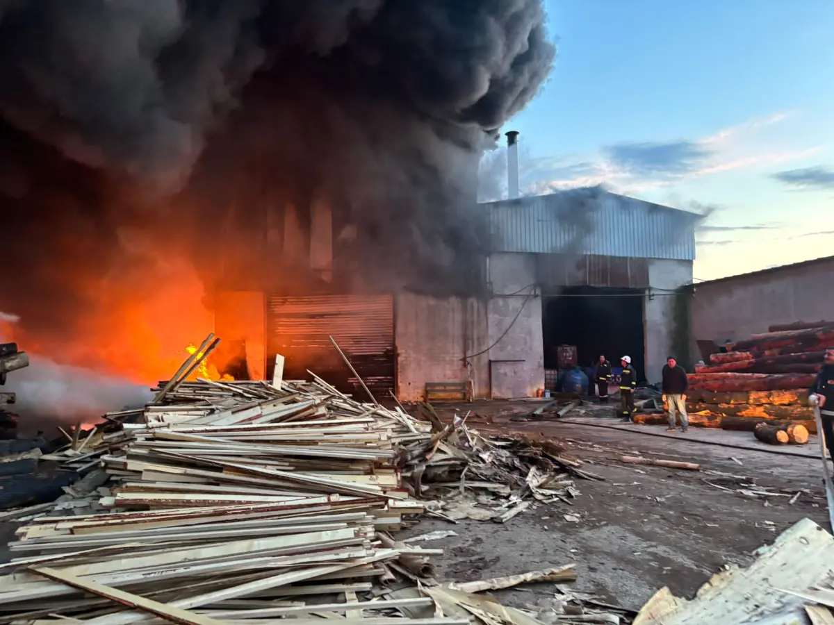 Edirne’de Kereste fabrikasındaki yangın söndürüldü