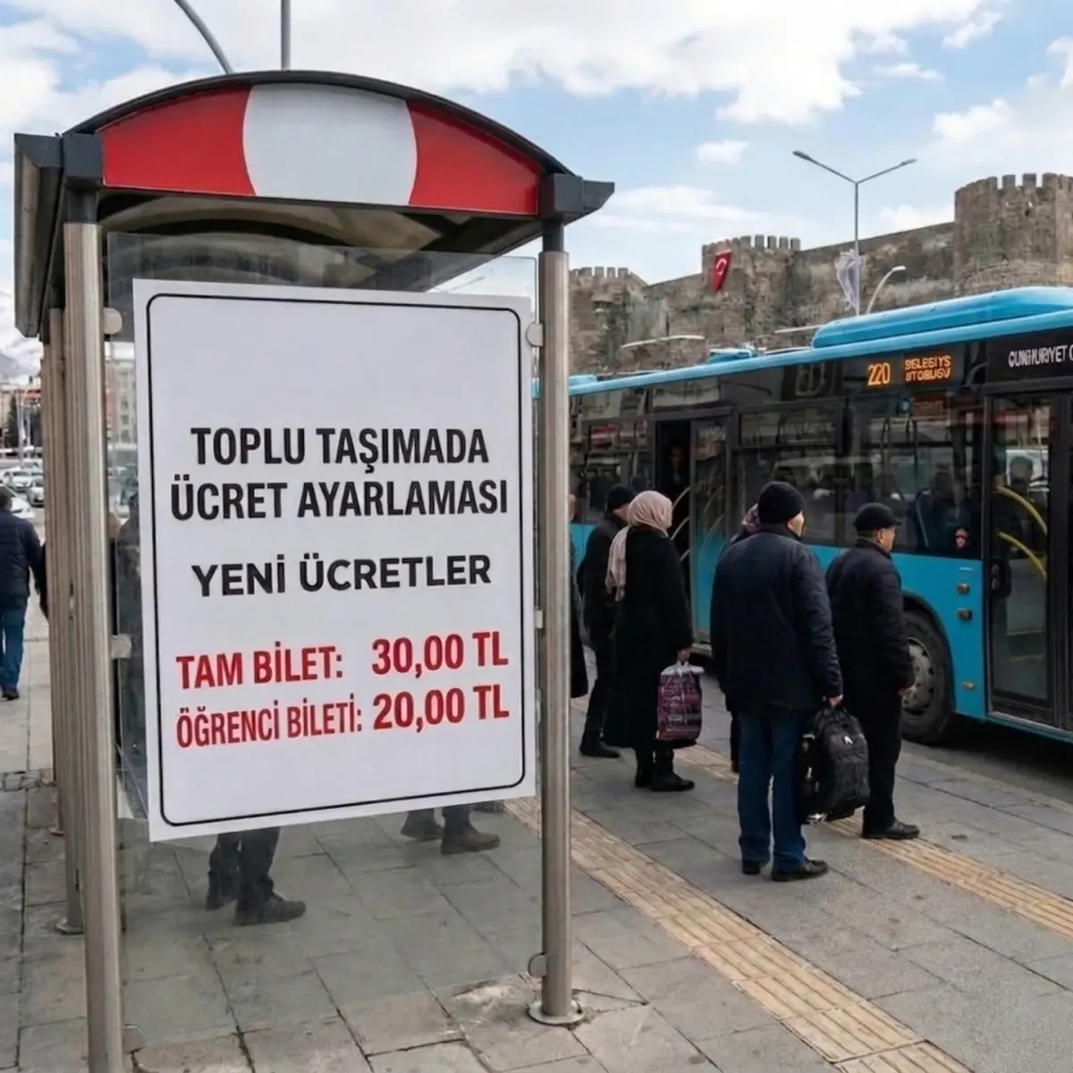 Erzurum’da ulaşım ücretleri yükseldi: “Kısa mesafe uzun fatura” tepkisi!