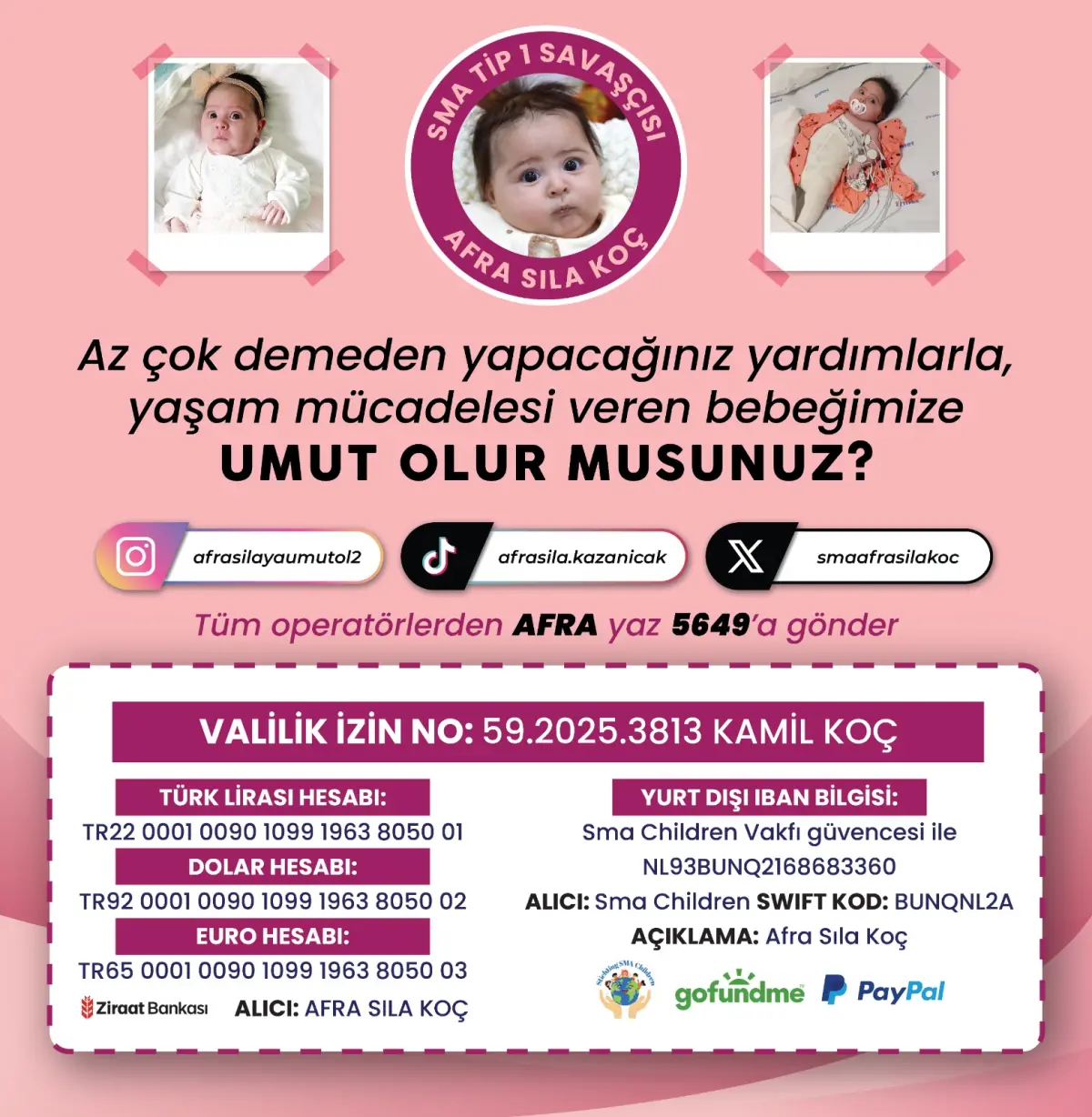 “Güneşim Sönmesin!” SMA hastası Afra Sıla’nın ailesinden Türkiye’ye yardım çağrısı