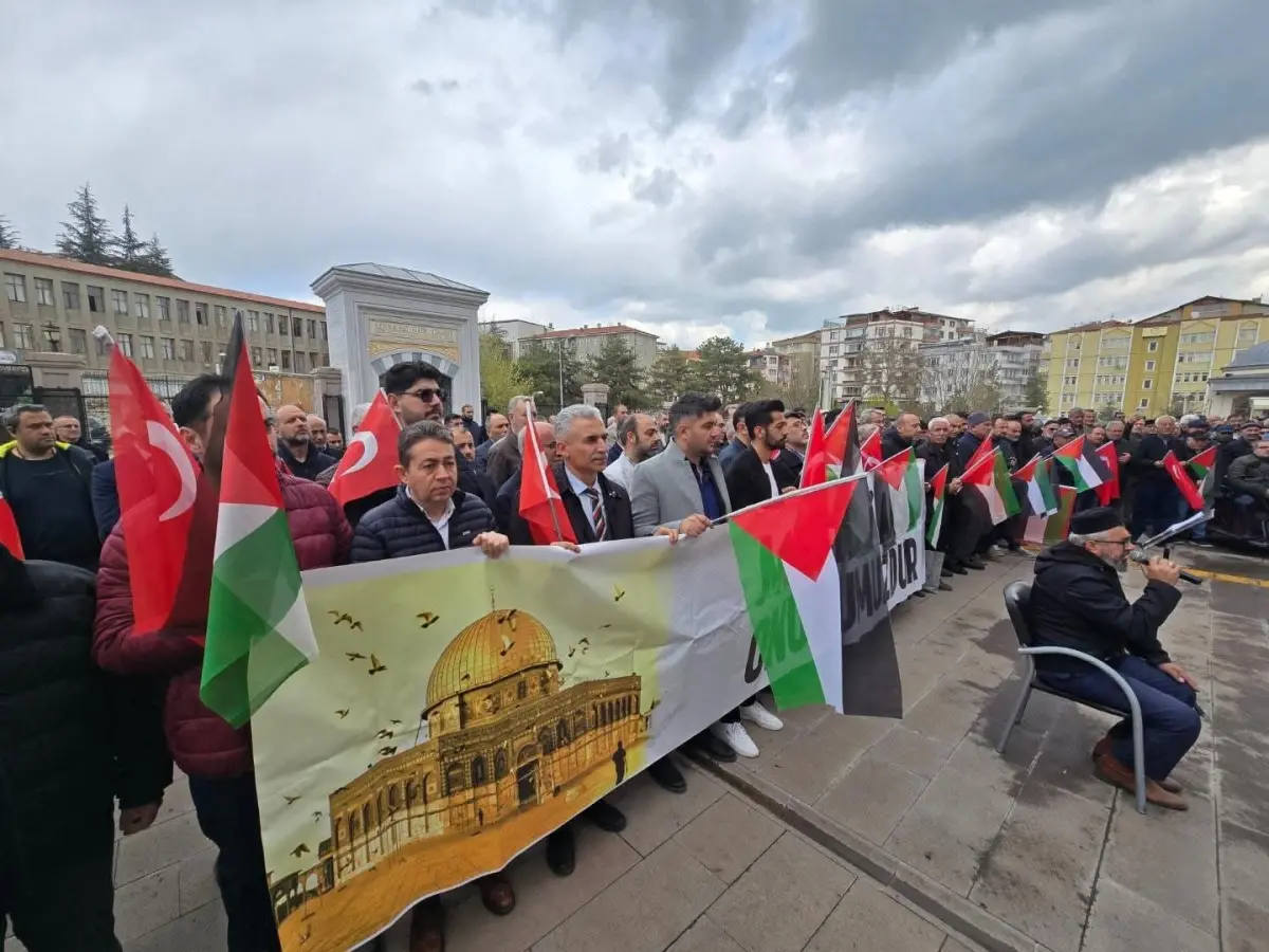 Kırıkkale’de Filistin için güçlü tepki