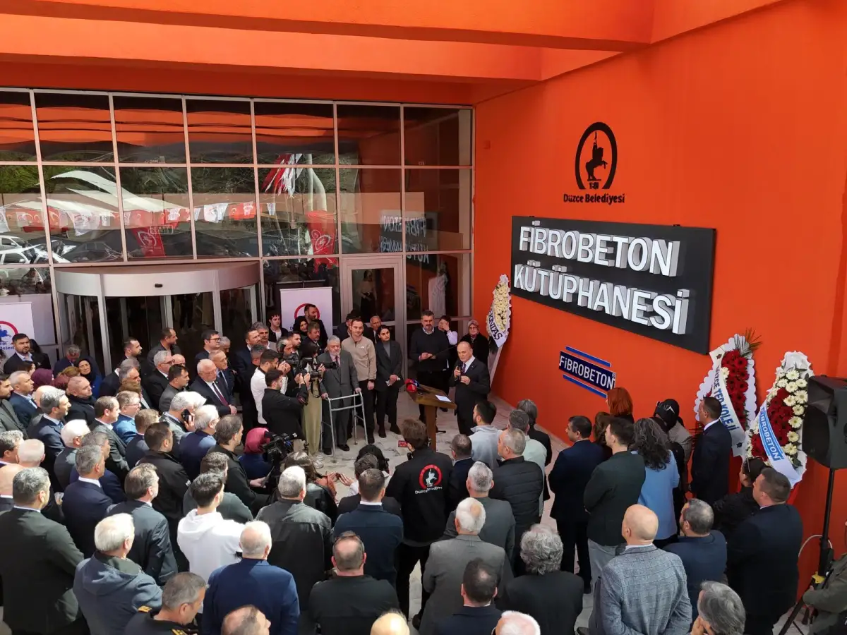 Kütüphaneler Haftası’nda Düzce’de “Fibrobeton Kütüpnanesi” açıldı