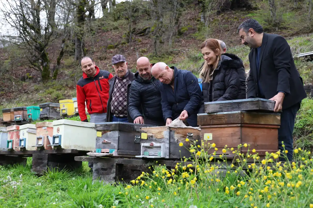 Prof. Dr. Aslı Özkırım, Hatila Vadisi Milli Parkında arılıkta incelemelerde bulundu
