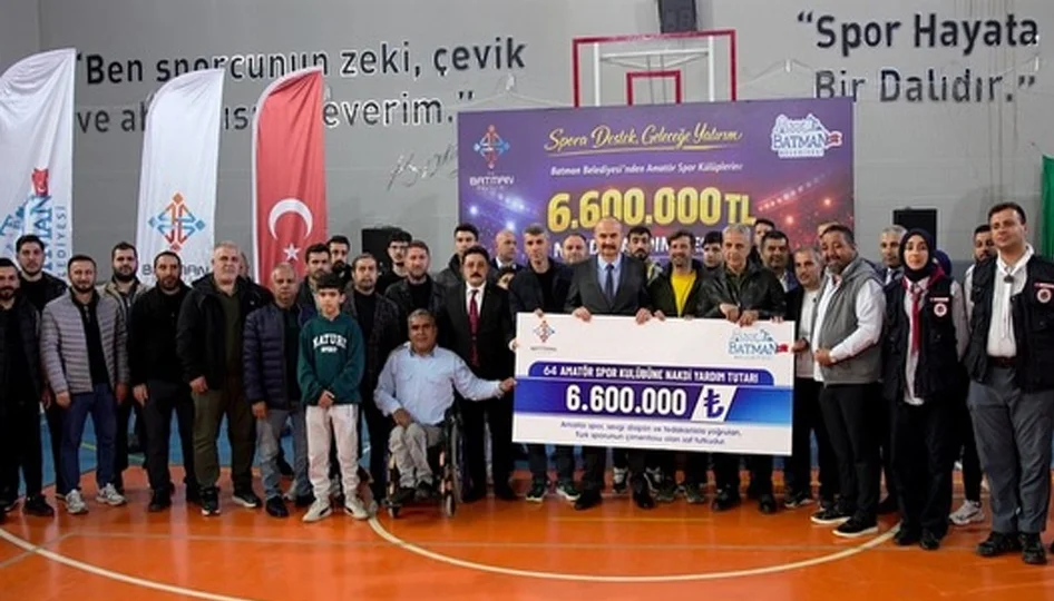 Spor kulüplerine 6,6 milyon liralık destek