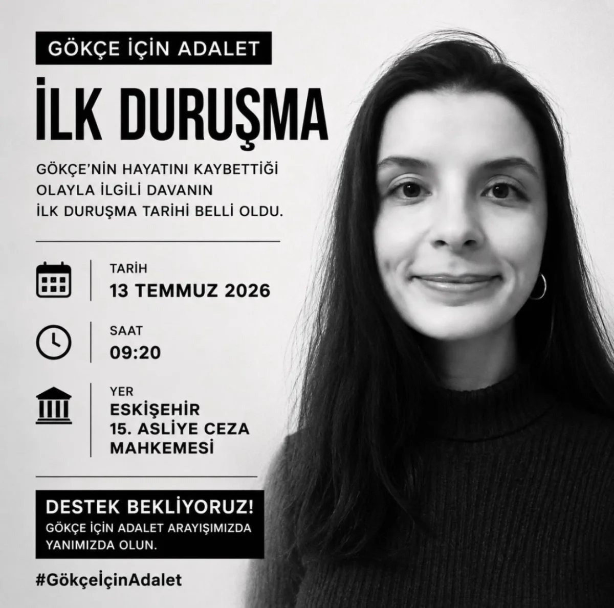 Eskişehir’deki feci kazada hayatını kaybeden Gökçe için adalet talebi büyüyor