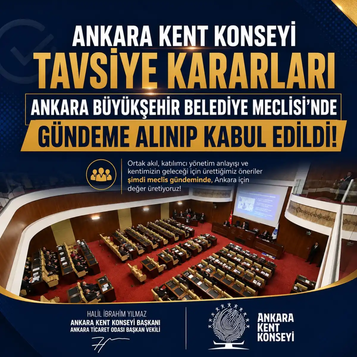 AKK Tavsiye Kararları Ankara Büyükşehir Belediyesi Meclisi’nde kabul edildi