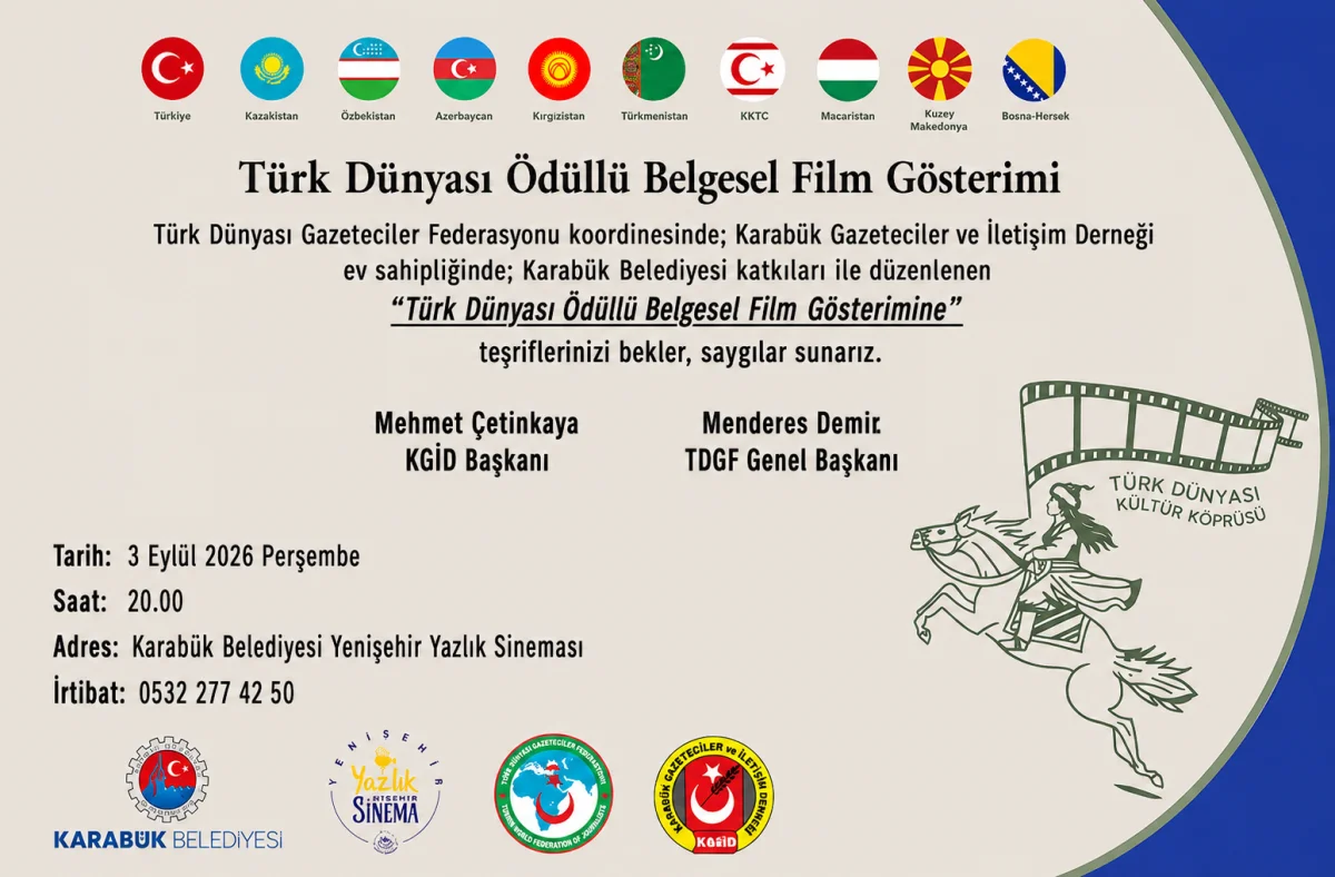 Türk Dünyası’nın Ödüllü Belgesel Filmleri Karabük’te seyirciyle buluşacak
