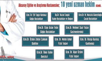 10 yeni Uzman hekim atandı