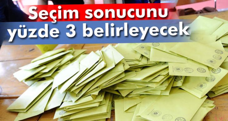 Seçim sonucunu yüzde 3 belirleyecek