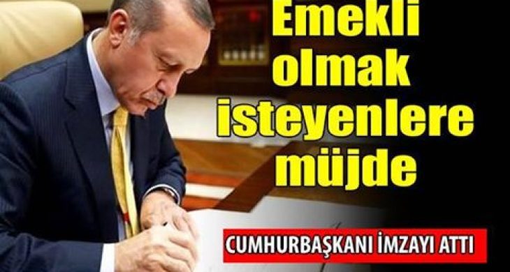 Hemen emekli olabilirsiniz