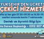 Ankara Büyükşehir Belediyesinden çekici hizmeti