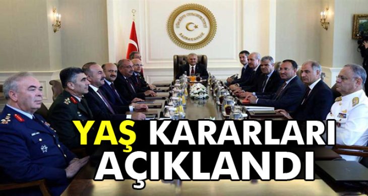 YAŞ kararları açıklandı