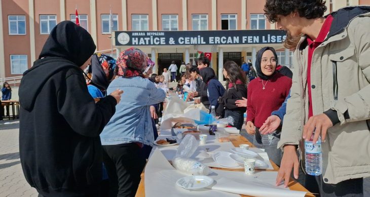 Beypazarı ilçesinde tüm okullar Gazze için seferber oldu