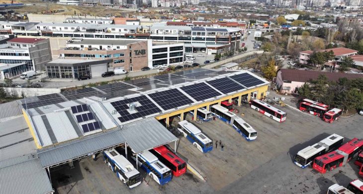 EGO’dan yeşil enerji hamlesi: Macunköy Otobüs Bakım-Onarım Atölyeleri’ne güneş enerjisi santrali kuruldu.