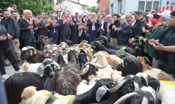 400 yıllık kurban indirme geleneği bu yıl da yaşatıldı