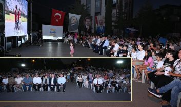Isparta Davraz Mahallesi’nde açık havada sinema keyfi yaşandı