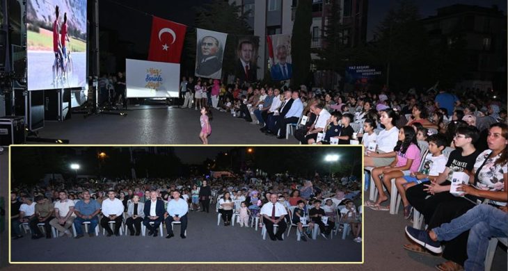 Isparta Davraz Mahallesi’nde açık havada sinema keyfi yaşandı