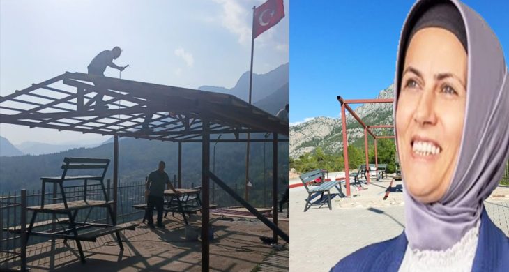 İbradı belediyesi üzümdere’ye yeni seyir terası kazandırdı