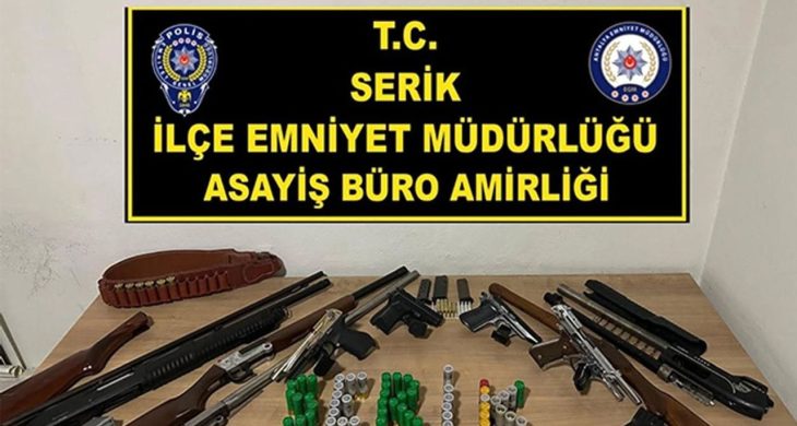 Serik’te 12 adrese eş zamanlı baskın: 8 gözaltı