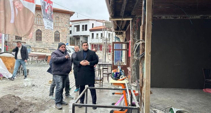 Güdül’de iki sokakta 55 dükkânda sağlıklaştırma çalışmaları sürüyor