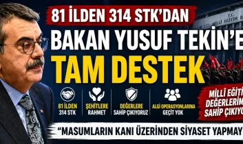 81 ilden 314 STK’dan Bakan Tekin’e destek açıklaması