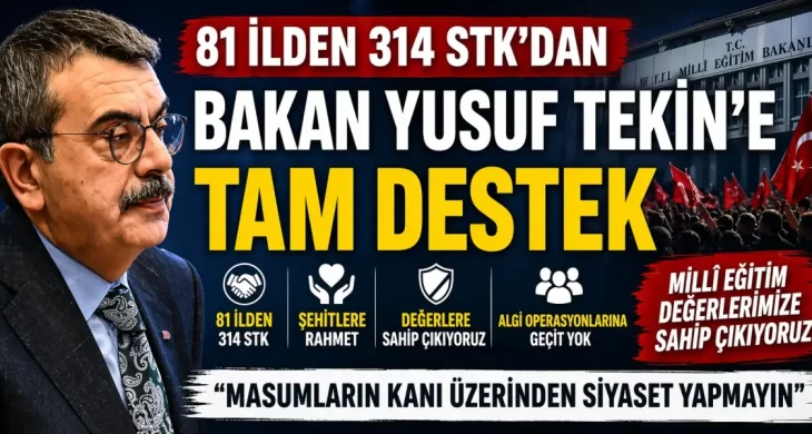 81 ilden 314 STK’dan Bakan Tekin’e destek açıklaması