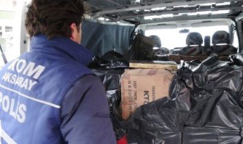 Aksaray’da Kaçak Sigara Operasyonu