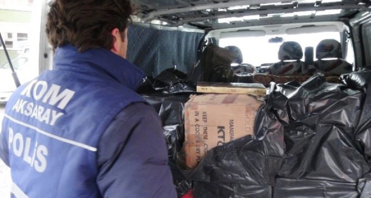 Aksaray’da Kaçak Sigara Operasyonu