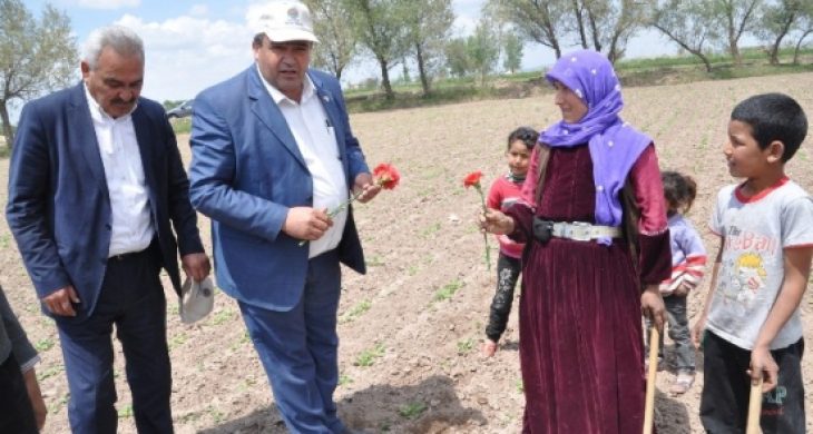 Aksaray’da Çiftçilere Karanfilli Kutlama