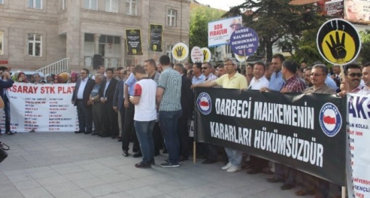 Aksaray’da Mursi’ye Destek Eylemi