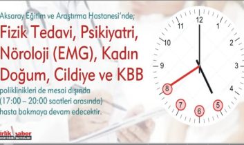 AEAH’ de Mesai Dışı Poliklinik Uygulaması Artarak Devam Ediyor