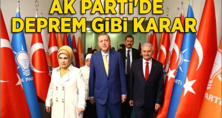 AK Parti’de deprem gibi karar