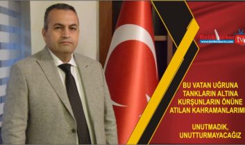 ATSO Başkanı Göktaş; Unutmadık, Unutturmayacağız