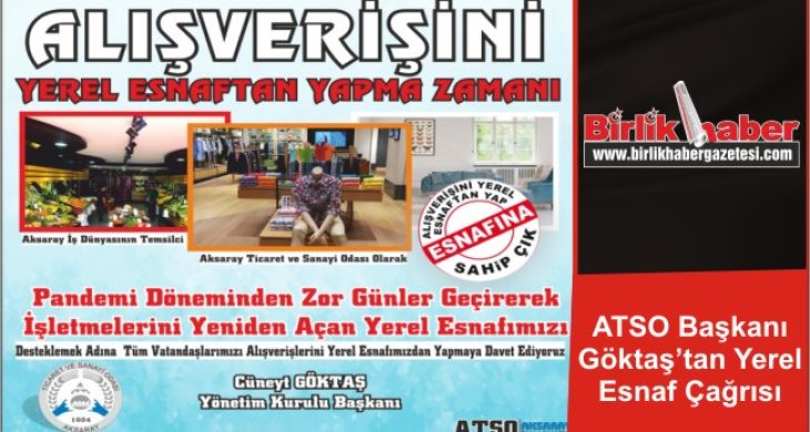 ATSO Başkanı Göktaş’tan Yerel Esnaf Çağrısı