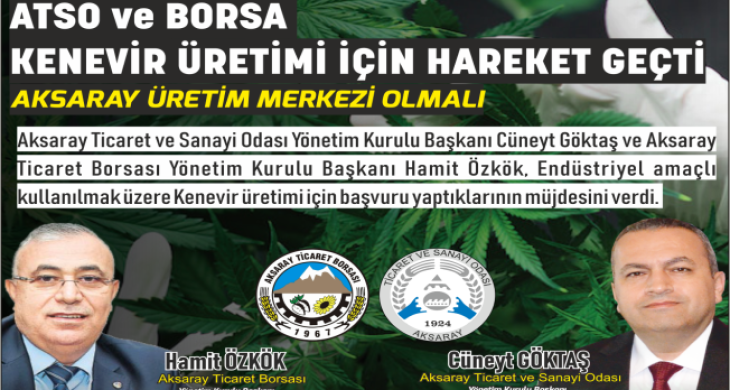 ATSO ve Ticaret Borsasından Kenevir Atağı