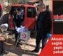 Aksaray Kızılay sağlık kontrolü yaptı ve gıda paketi dağıttı