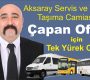 Aksaray Servis ve Toplu  Taşıma Camiası Çapan Oflaz için  Tek Yürek Oldu!
