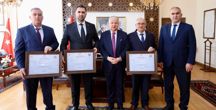 Aksaray’da Birlik Başkanlarına “Birinci Derece Tarımsal Örgüt Belgesi” Takdim Edildi