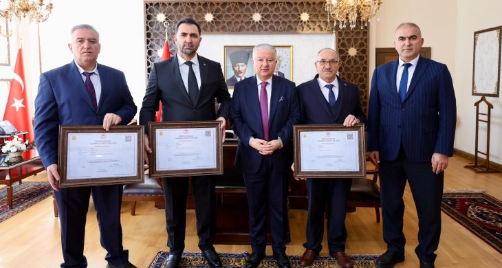 Aksaray’da Birlik Başkanlarına “Birinci Derece Tarımsal Örgüt Belgesi” Takdim Edildi