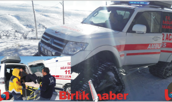 Aksaray’da Kar Paletli Ambulansla Hastalara Ulaşılıyor