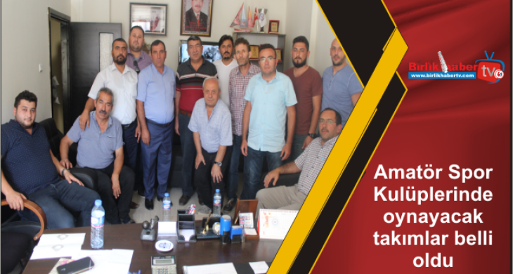 Amatör Spor Kulüplerinde oynayacak takımlar belli oldu