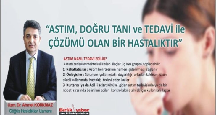 Astım, Doğru Tanı ve Tedavi İle Çözümü Olan Bir Hastalıktır